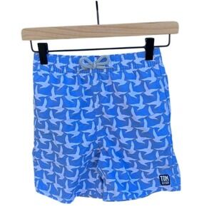 Tom & Teddy Australian‎ swim trunks for boys.  Seagull bird print. Sz 5/6